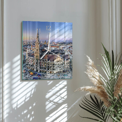 Square wall clock Horizon