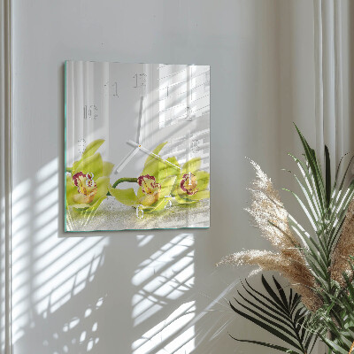 Square wall clock Orchid