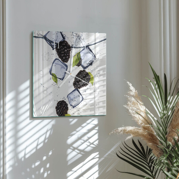 Square wall clock Blackberries