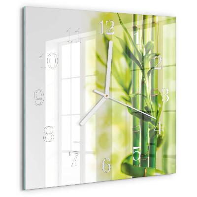 Square wall clock Bamboo
