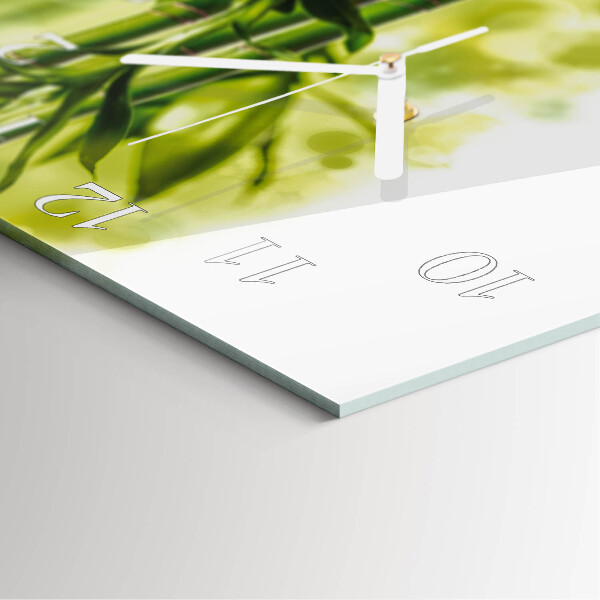 Square wall clock Bamboo