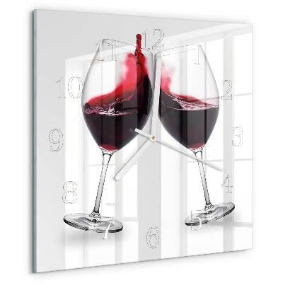 Square wall clock Wine