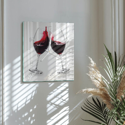 Square wall clock Wine
