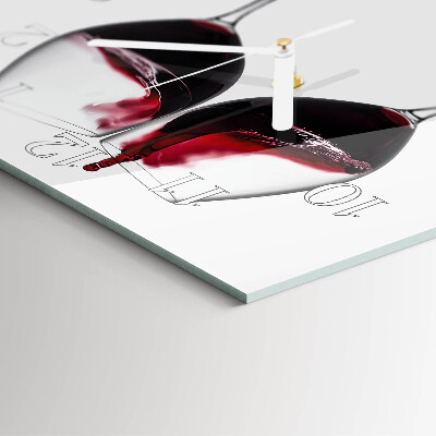 Square wall clock Wine