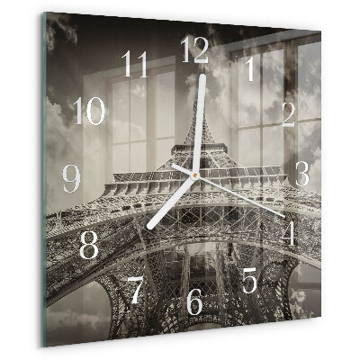 Square wall clock Eiffel Tower