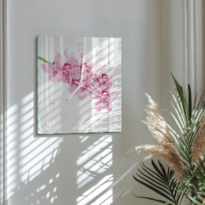 Square wall clock Orchid