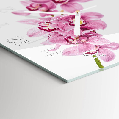 Square wall clock Orchid