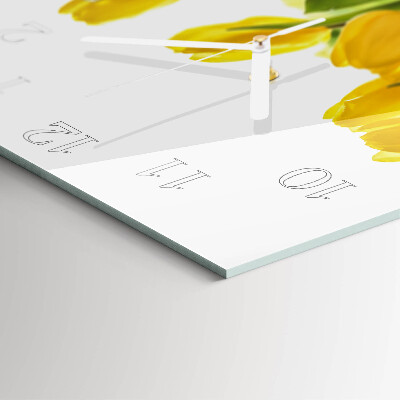Square wall clock Tulips
