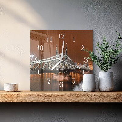 Square wall clock Bridge