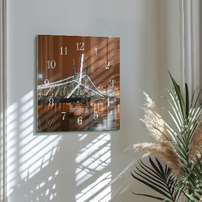 Square wall clock Bridge