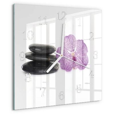 Square wall clock Stones