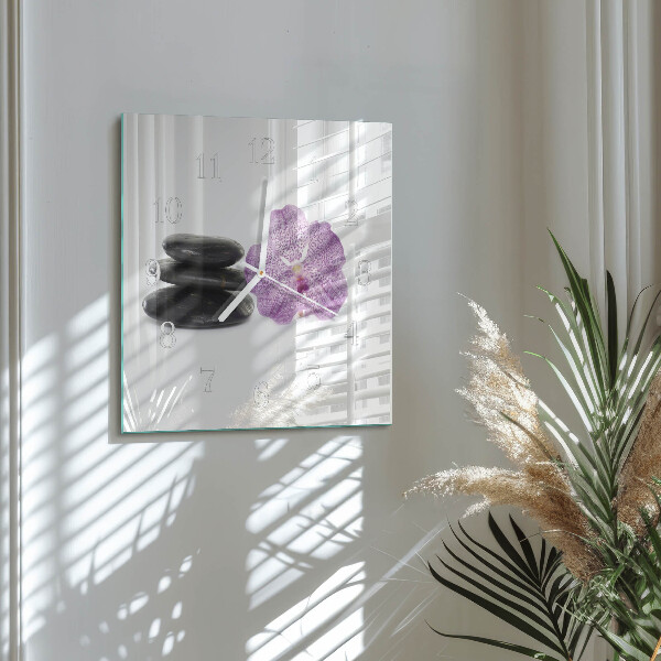 Square wall clock Stones