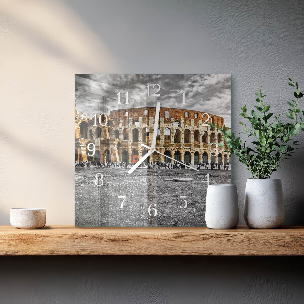 Square wall clock Colosseum