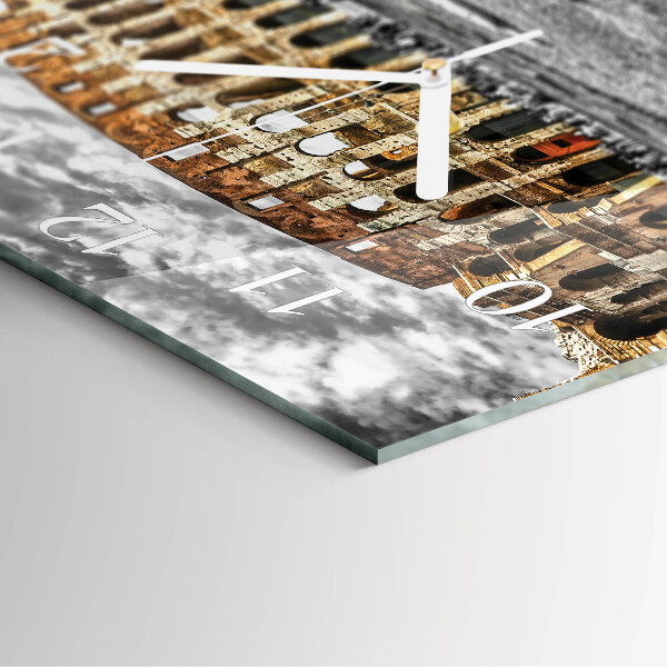 Square wall clock Colosseum