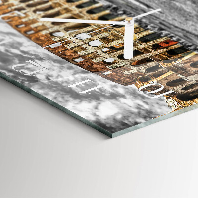 Square wall clock Colosseum