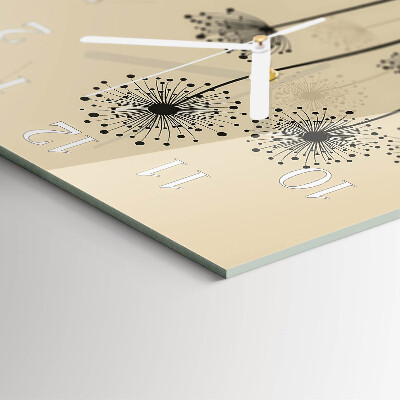 Square wall clock Flowers