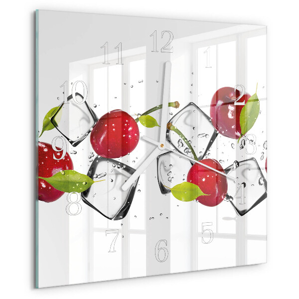 Square wall clock Cherry Ice Cream