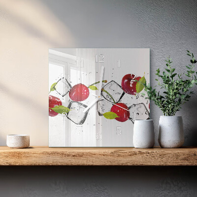 Square wall clock Cherry Ice Cream