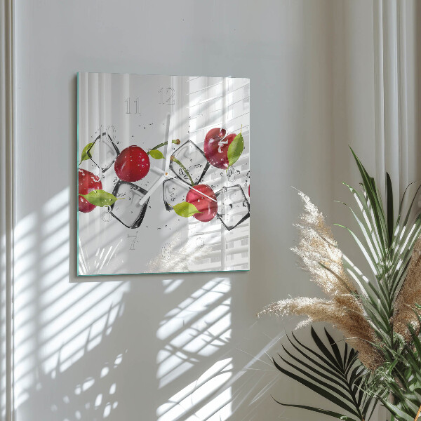 Square wall clock Cherry Ice Cream