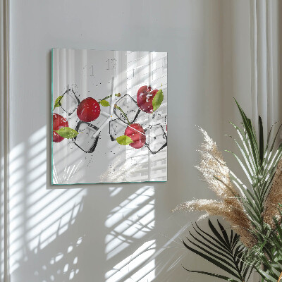 Square wall clock Cherry Ice Cream