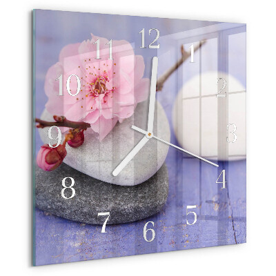 Square wall clock Stones