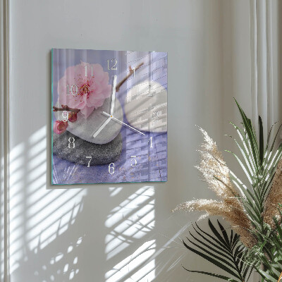 Square wall clock Stones