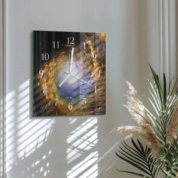 Square wall clock Cosmos