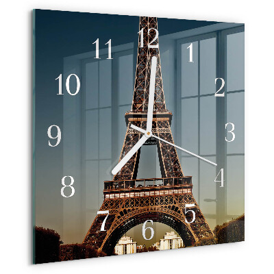 Square wall clock Eiffel Tower