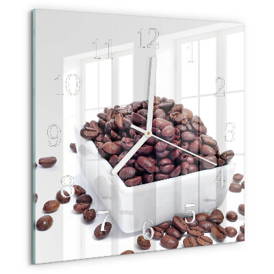 Square wall clock Coffee Beans