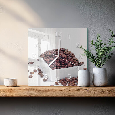 Square wall clock Coffee Beans
