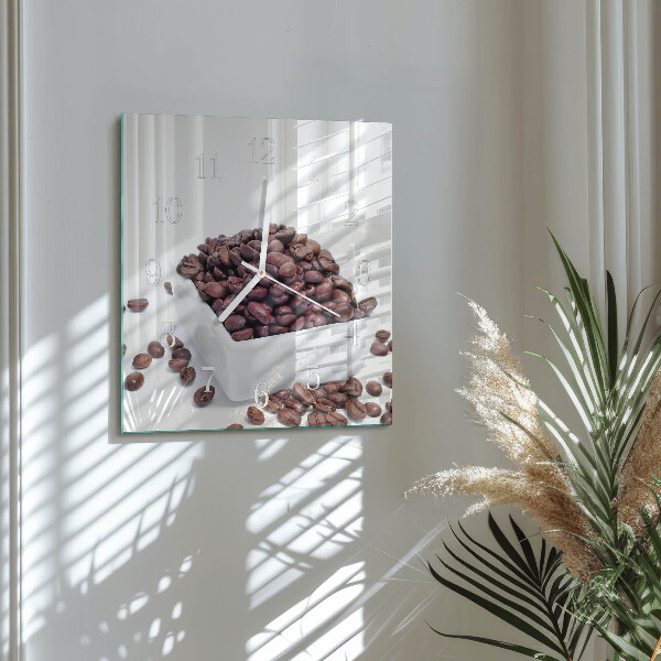 Square wall clock Coffee Beans