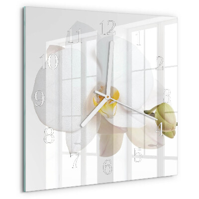 Square wall clock Orchid