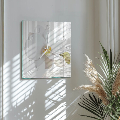 Square wall clock Orchid