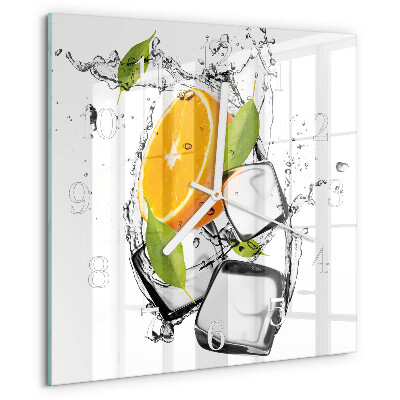 Square wall clock Ice