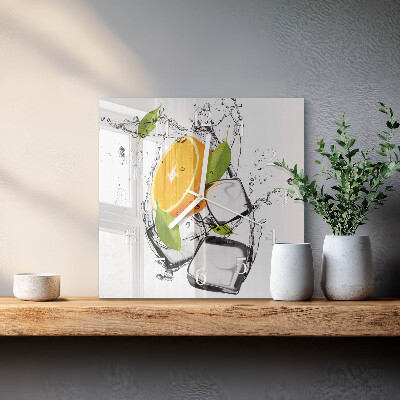 Square wall clock Ice