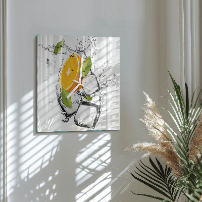 Square wall clock Ice