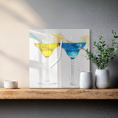Square wall clock Cocktail