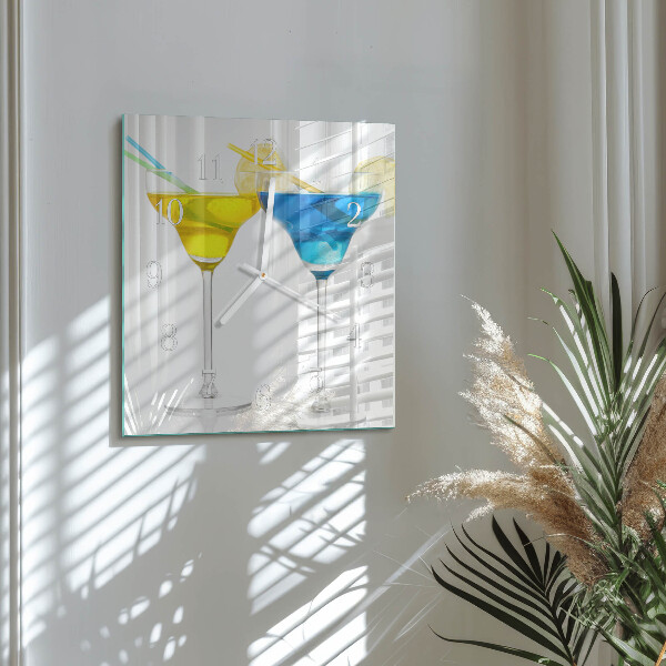 Square wall clock Cocktail
