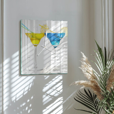 Square wall clock Cocktail
