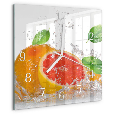 Square wall clock Grapefruit