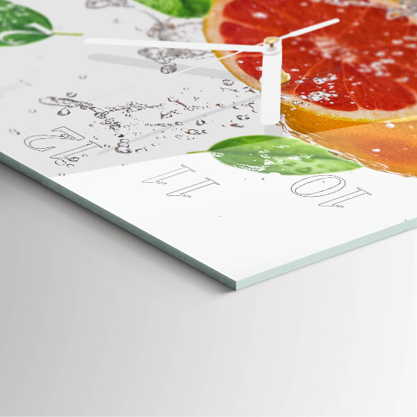 Square wall clock Grapefruit