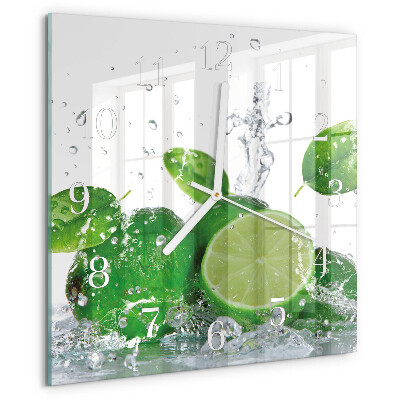 Square wall clock Calcium carbonate