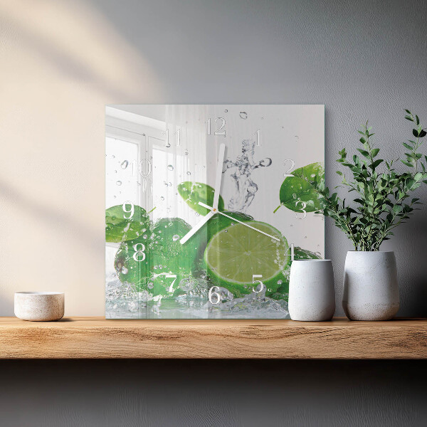 Square wall clock Calcium carbonate