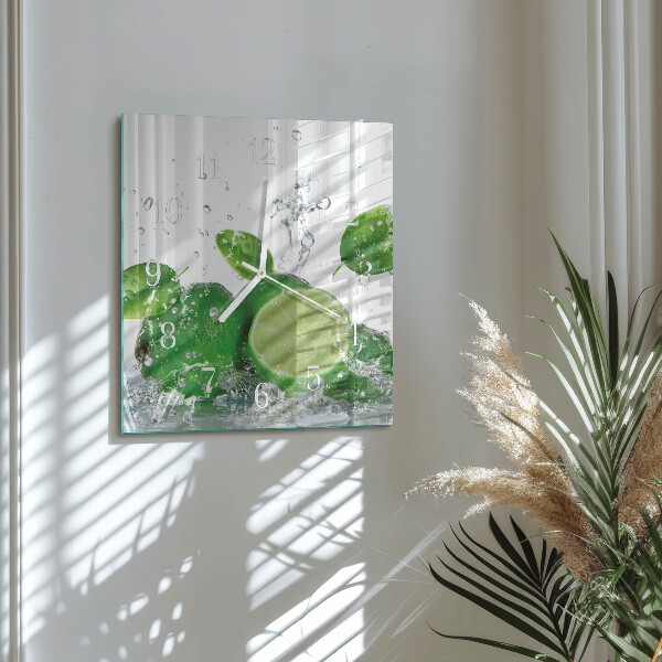Square wall clock Calcium carbonate
