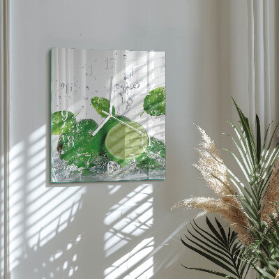 Square wall clock Calcium carbonate