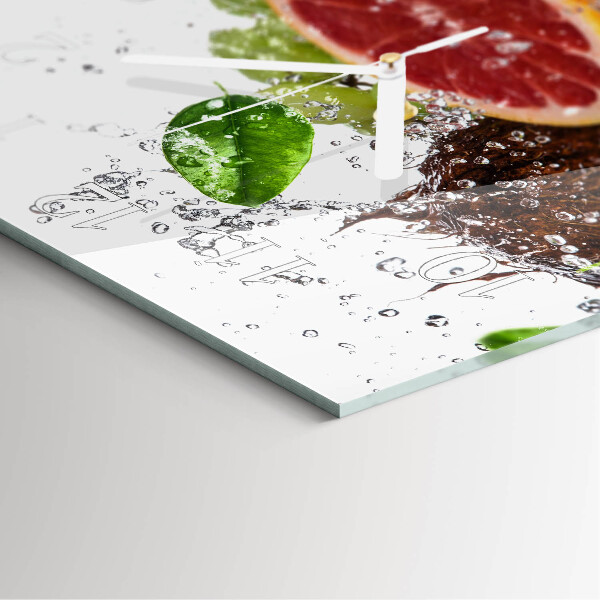 Square wall clock Fruit