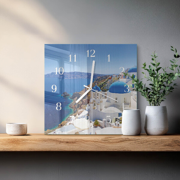 Square wall clock Santorini