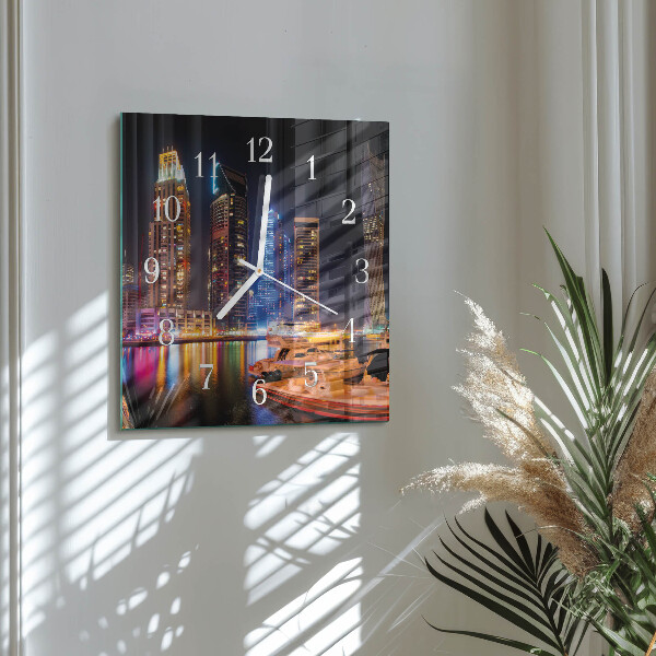 Square wall clock Horizon