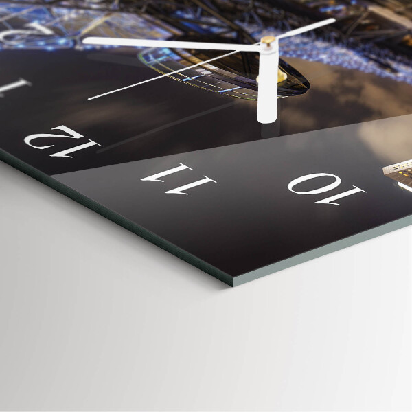 Square wall clock Night