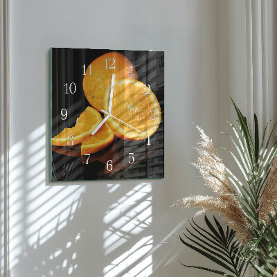 Square wall clock Oranges